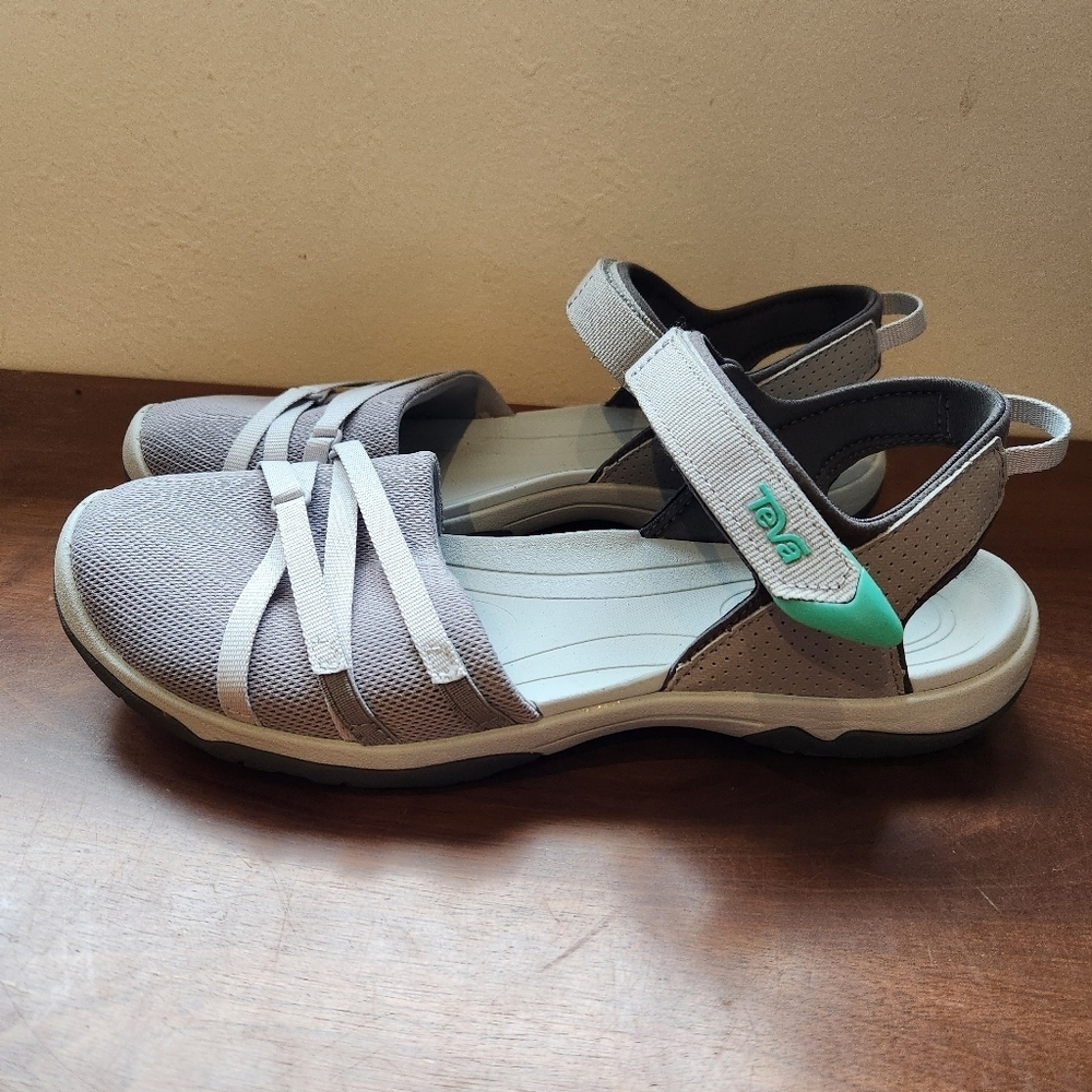 Teva Closed Toe Sandal Strappy Gray Comfort 9.5 - Picture 9 of 12